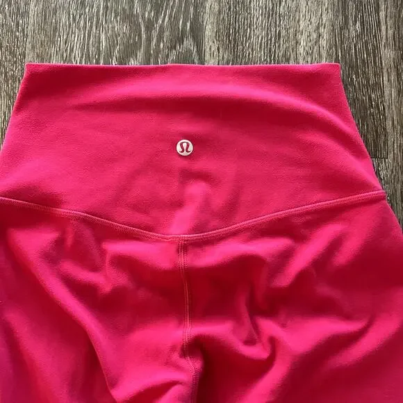 Lululemon Align Pant II High Rise 25” Nulu Ruby Red Leggings Size 4 - Picture 5 of 13